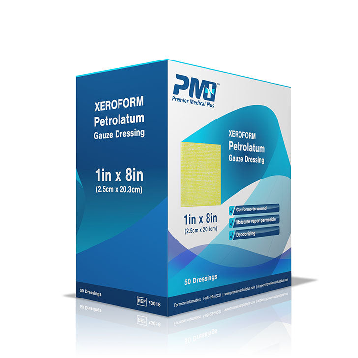 Premier Medical Plus™ Xeroform Petrolatum Gauze Dressing (1x8) BX/50