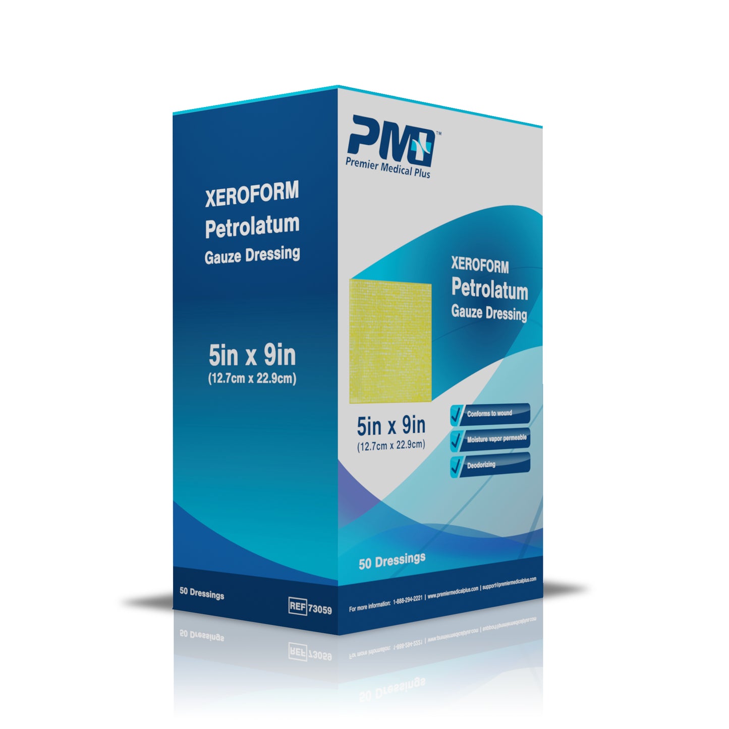 Premier Medical Plus™ Xeroform Petrolatum Gauze Dressing (5x9) BX/50
