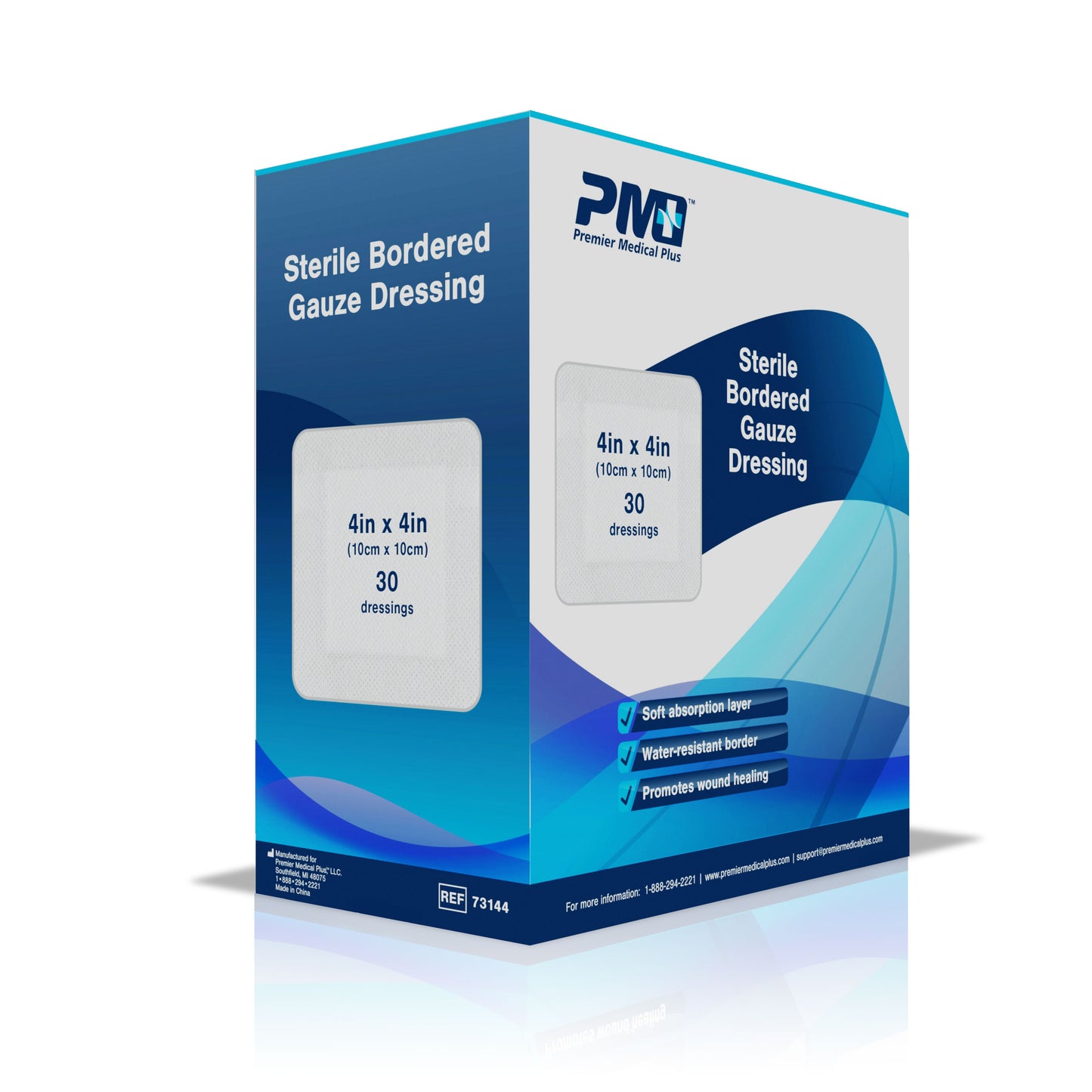Premier Medical Plus™ Sterile Bordered Gauze Dressing (4x4) BX/30