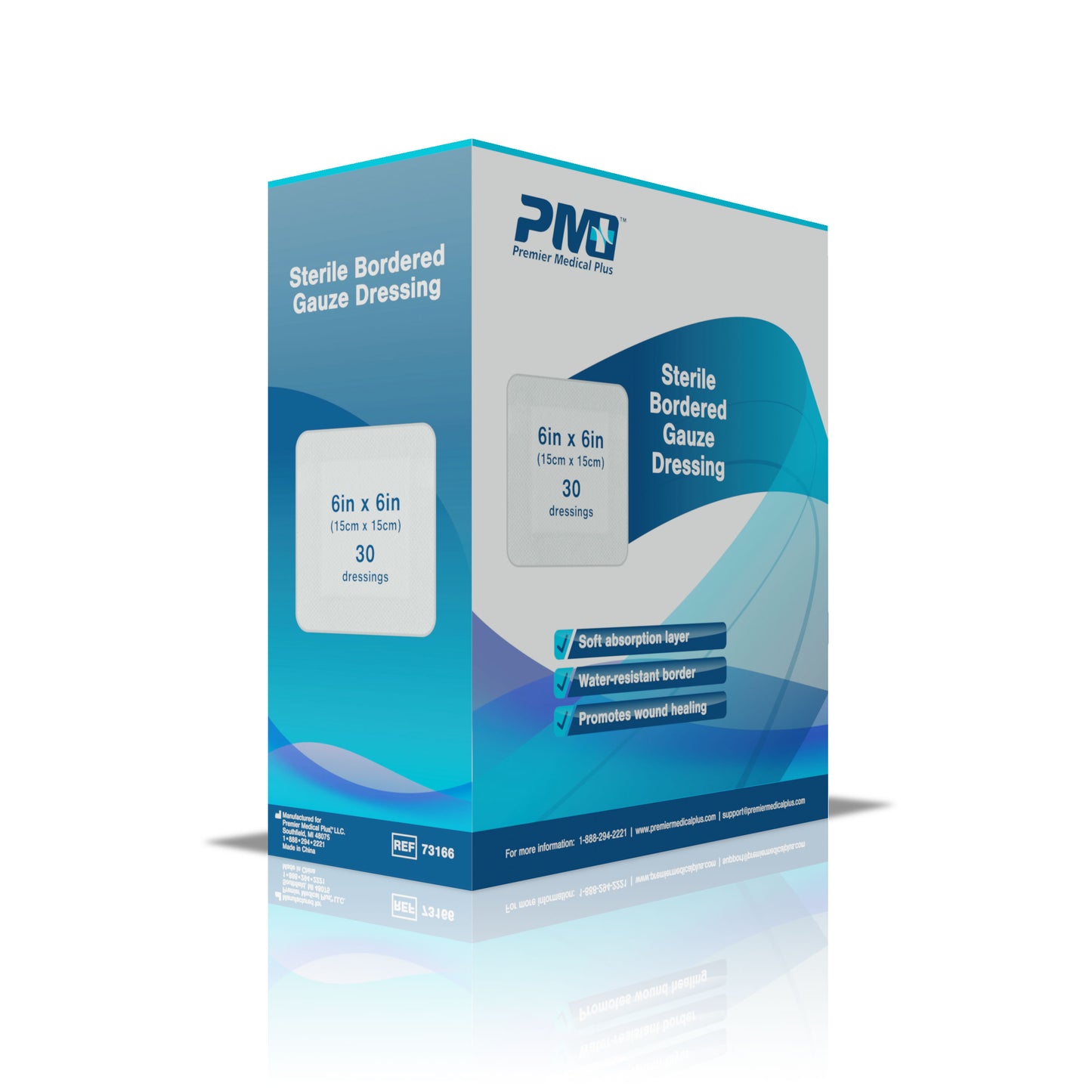 Premier Medical Plus™ Sterile Bordered Gauze Dressing (6x6) BX/30